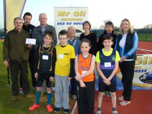 Mr Oil at launch of sponsorship with Wexford Athletics